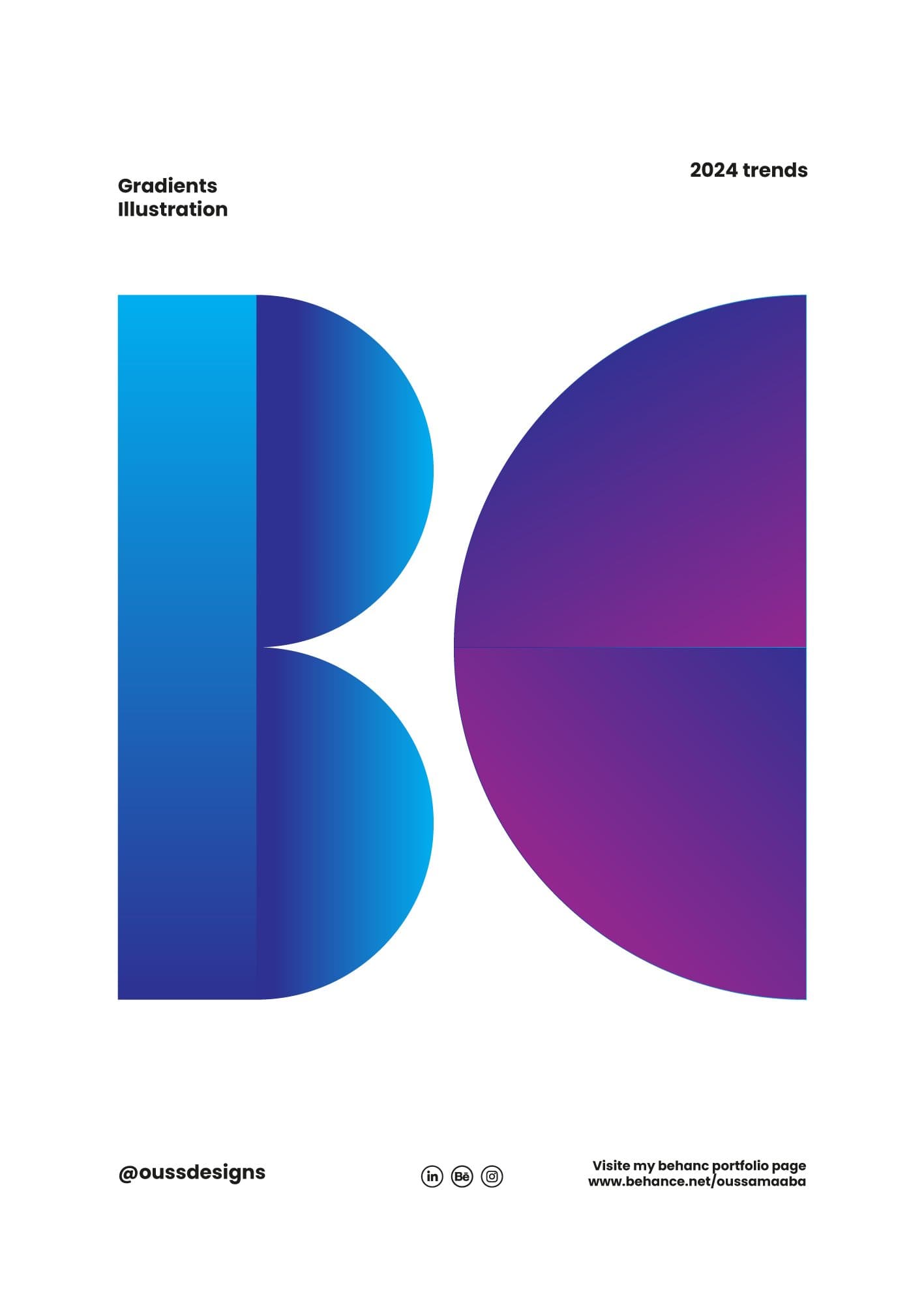 Abstract gradient lettering — page 1