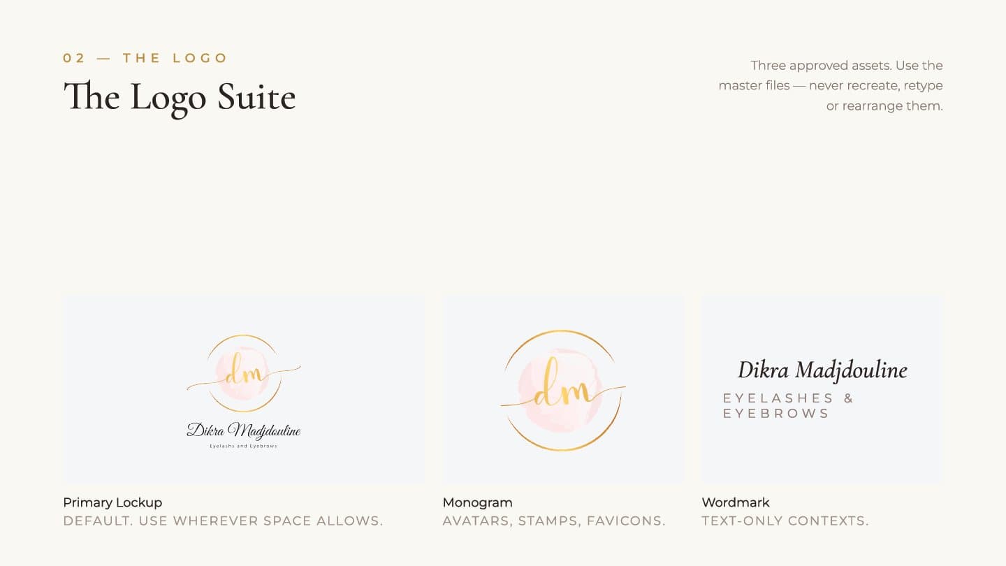 Dikra Madjdouline brand guidelines — page 5