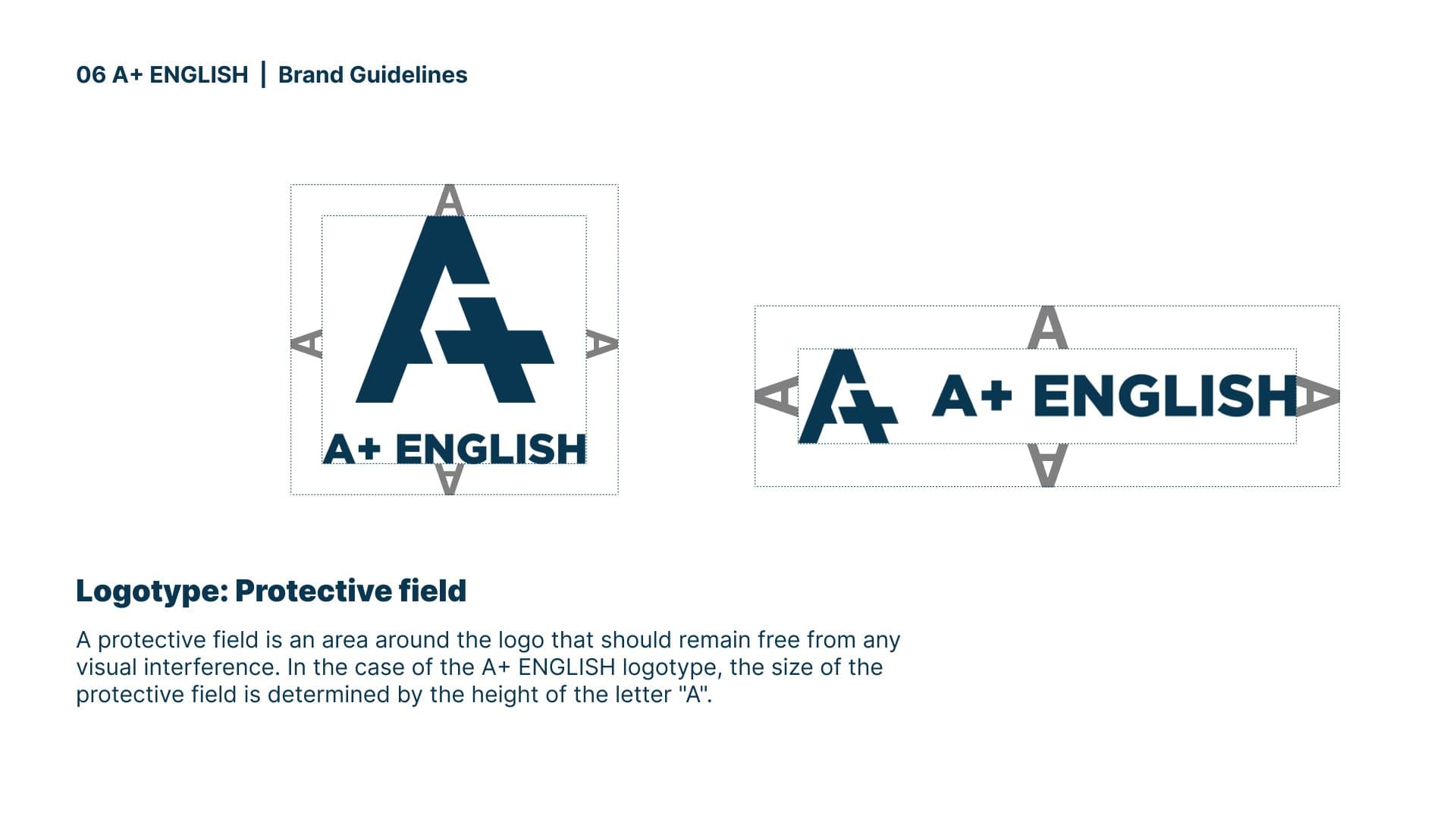 A+ English brand guidelines — page 7